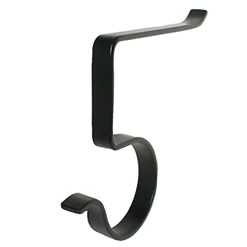 Generic Christmas Stocking Hanger for Mantle- Mantle Hooks for Hanging Stockings-Sturdy Made in USA Made in USA, Black