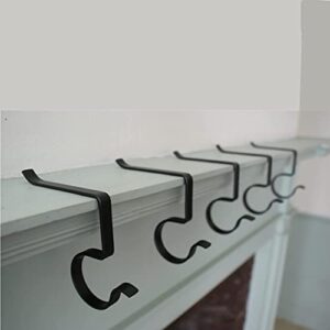 Generic Christmas Stocking Hanger for Mantle- Mantle Hooks for Hanging Stockings-Sturdy Made in USA Made in USA, Black