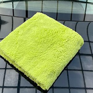 GLOSSONLY Edgeless Plush Microfiber Towels for Cars, Professional Car Drying Towels, Car Detailing Microfiber Cleaning Cloths 6 Pack - Lint-Free, Scratch-Free, Highly Absorbent 500GSM 16in x 16in