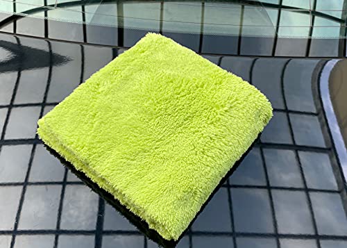 GLOSSONLY Edgeless Plush Microfiber Towels for Cars, Professional Car Drying Towels, Car Detailing Microfiber Cleaning Cloths 6 Pack - Lint-Free, Scratch-Free, Highly Absorbent 500GSM 16in x 16in