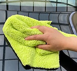 GLOSSONLY Edgeless Plush Microfiber Towels for Cars, Professional Car Drying Towels, Car Detailing Microfiber Cleaning Cloths 6 Pack - Lint-Free, Scratch-Free, Highly Absorbent 500GSM 16in x 16in