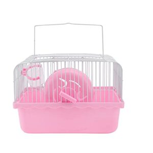 hamster cage travel carry rat cage small pets supplies hamster toy accessories (pink)- chinchilla cage