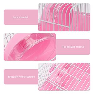 Hamster Cage Travel Carry Rat Cage Small Pets Supplies Hamster Toy Accessories (Pink)- Chinchilla Cage