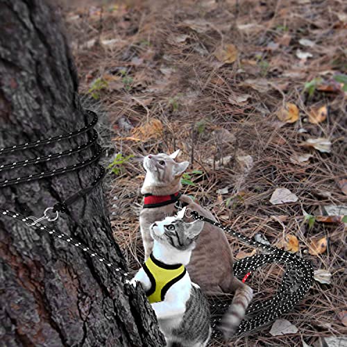 Rypet Reflective Cat Long Leash - 15 FT Escape Proof Walking Leads Yard Long Leash Durable Safe Personalized Extender Leash Traning Play Outdoor for Kitten, Puppy, Rabbit and Small Animals