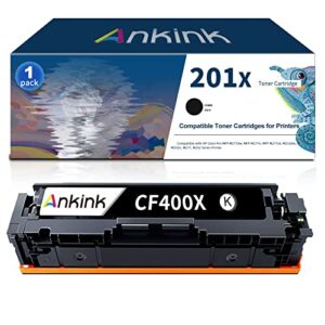 ankink compatible toner cartridge replacement for hp 201a cf400a 201x cf400x hp color laserjet pro mfp m277dw m252dw m252n m277c6 m277 m252 m252dw toner ink (black, 1-pack)