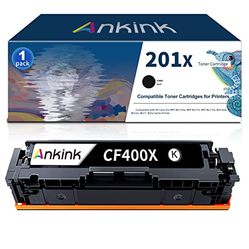 Ankink Compatible Toner Cartridge Replacement for HP 201A CF400A 201X CF400X HP Color Laserjet Pro MFP M277dw M252dw M252n M277c6 M277 M252 M252dw Toner Ink (Black, 1-Pack)