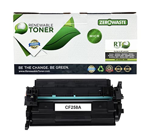 RT 58A MICR Ink Compatible Replacement for HP CF258A 58X CF258X | Works with HP Printers M404dn M404dw M404n MFP M428fdn M428fdw Check Printer Toner Cartridge (with Bypass Chip)