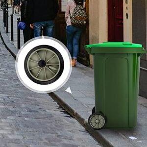 Happyyami Garbage Container Wheels 2Pcs Trash Can Garbage Can Rubber Replacement Wheel Can Pulley Outdoor Trash Can Wheels Tools Accessories Waste Container Wheels