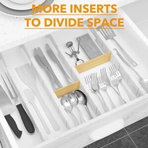 SpaceAid Bamboo Drawer Dividers Inserts, 3 Sizes, 9 Pack