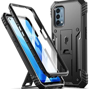 Poetic Revolution Series Case for Oneplus Nord N200 5G, Full-Body Rugged Dual-Layer Shockproof Protective Cover with Kickstand and Built-in Screen Protector, Black