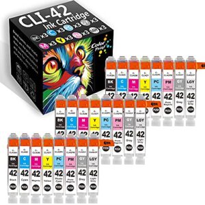 24-pack colorprint compatible cli-42 ink cartridge replacement for cli 42 cli42 work with pixma pro-100s pro-100 pro100 pro100s printer (3 sets )