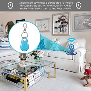 Frienda 5 Pieces Key Finder Item Locator with 5 Pieces GPS Keychains Bluetooth Tracker Tag Anti Lost Alarm Reminder Selfie Shutter Control for Kids Pets Keychain for Smartphone