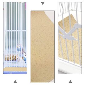 NUOBESTY 10 Sheets Bird Cage Gravel Paper Parrot Cage Sandpapers Cushion Pad Pet Animal Bedding Accessories for Parakeets Cockatiels Conures Claw Grinding Random Color |16.92x11.02 inch