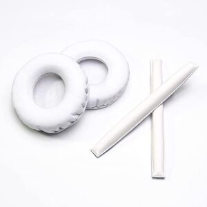 voarmaks white replacement ear pads foam cushion headband compatible with sennheiser hd25 hd 25 hd 25-1 hd25-1ii hd25sp hmd25 hme25 hmec25 headphones