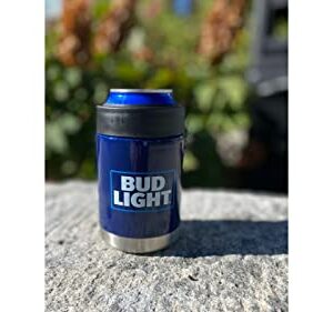 Bud Light Stainless Steel Can Insulator, Insulated Beverage Holder for Standard Size Can and Bottle, Can Cooler for Beer and Soda