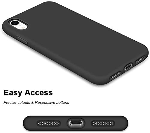 HHUAN Case for Ulefone Note 6 (6.10") with 2 Tempered Glass Screen Protector. Ultra-Thin Black Soft Silicone Anti-Drop Phone Cover, TPU Bumper Shell Case for Ulefone Note 6 - LF22