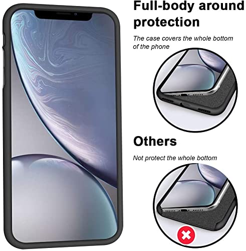 HHUAN Case for Ulefone Note 6 (6.10") with 2 Tempered Glass Screen Protector. Ultra-Thin Black Soft Silicone Anti-Drop Phone Cover, TPU Bumper Shell Case for Ulefone Note 6 - LF22