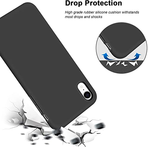 HHUAN Case for Ulefone Note 6 (6.10") with 2 Tempered Glass Screen Protector. Ultra-Thin Black Soft Silicone Anti-Drop Phone Cover, TPU Bumper Shell Case for Ulefone Note 6 - LF22