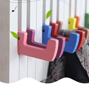 Kemine Coat Rack Wall Mounted with Colorful Piano Shape Wooden Artistic Hat Hook Entryway Hanger Space-Saving Durable Easy Assembly Classic Design (9 Hooks)