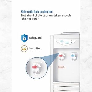 Comft Top Loading Water Cooler Water Dispenser - Cold & Cool Water, Child Safety Lock, 5 Gallon Water Dispenser for Home Office School Kitchen with Storage Cabinet, White (RR1)