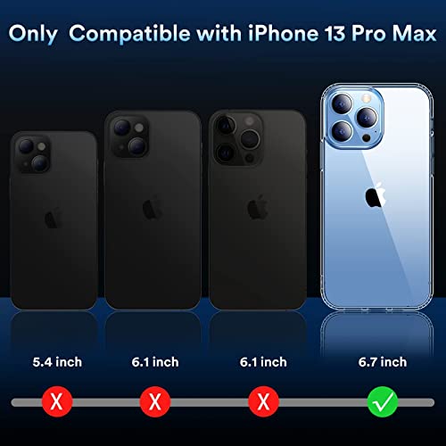 Elando Crystal Clear Case Compatible with iPhone 13 Pro Max Case, Non-Yellowing Protective Shockproof Slim Thin Phone Case, 6.7 inch