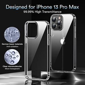 Elando Crystal Clear Case Compatible with iPhone 13 Pro Max Case, Non-Yellowing Protective Shockproof Slim Thin Phone Case, 6.7 inch