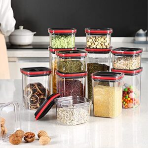 Kanuusiz Airtight Food Storage Containers Set -12 pack, BPA-Free Crystal Clear Kitchen Pantry Organization and Storage Containers with Durable Lids for Pasta, Snacks, Cereal, Flour, Sugar Storage