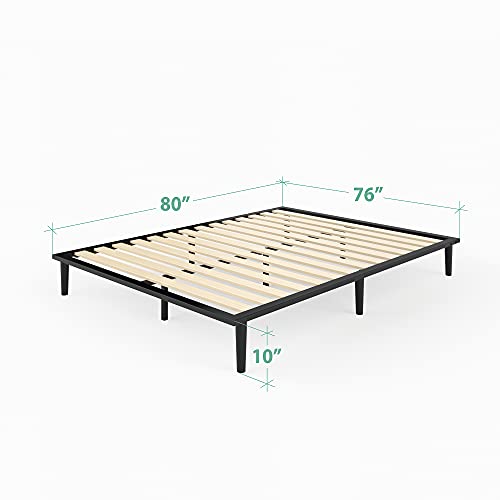 Zinus Parker Platform Bed with Tapered Legs / Wood Slat Support / No Box Spring Needed / Easy Assembly, King