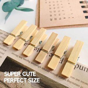 Mini Clothes Pins for Photo, Mini Clothespins, Wooden Small Clothes Pin, Tiny Decorative Clothespin for Little Baby Shower Photos Clips Pictures Crafts Display, Pack of 120