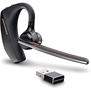 Plantronics Voyager 5200-UC Bluetooth Headset Bundle w/Bonus Wall Charger #206110-01-B | for Smartphones PC MAC Using RingCentral Software or App