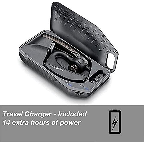 Plantronics Voyager 5200-UC Bluetooth Headset Bundle w/Bonus Wall Charger #206110-01-B | for Smartphones PC MAC Using RingCentral Software or App