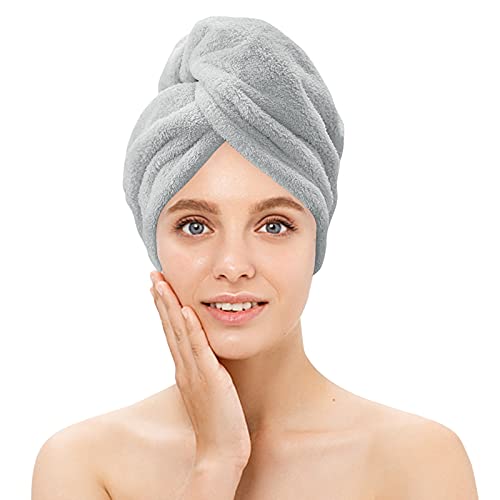 YEEPSYS Hair Towel for Curly Hair Turbans for Wet Hair Drying Towels Fast Dry Hair Towel Wrap for Women