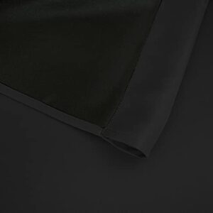 Amazon Brand – Pinzon Blackout Window Curtain Panels for Bedroom - Rod Pocket Thermal insulted Room Darkning Drapes for Living Room - 37x84 inch,2 Panels -Black