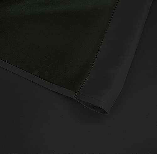 Amazon Brand – Pinzon Blackout Window Curtain Panels for Bedroom - Rod Pocket Thermal insulted Room Darkning Drapes for Living Room - 37x84 inch,2 Panels -Black