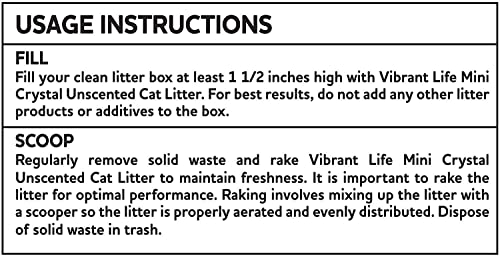 Vibrant Life Cat Litter Ultra Premium Crystals Litter, Unscented Non Clumping Cat Litter 4-Lb, 3 Packages One Pack