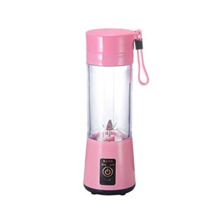 portable blender, personal sizes juice blenders shake, mini smoothie jucier blender cups for shakes and smoothies, portable smoothie maker blender jet with 6 blades, electric usb rechargeable juicer machine(pink)