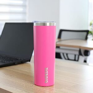 BJPKPK 20 oz Skinny Tumbler with Lid Slim Insulated Travel Coffee Cup Stainless Steel Thermal Mug,Pink