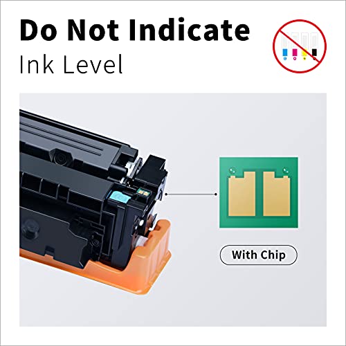 LEMERO 414X (with Chip) Remanufactured Toner Cartridge Replacement for HP 414X 414A 414 W2020X for M479fdw, M454dn, 414A, 414X Toner Cartridges (4 Pack)