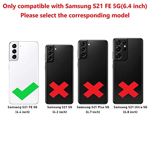 Samsung Galaxy S21 FE 5G Case, S21 FE Heavy Duty case,[Military Grade Protective ][Shockproof] [Dropproof] [Dust-Proof], Compatible with Samsung Galaxy S21 FE 5G (Black)