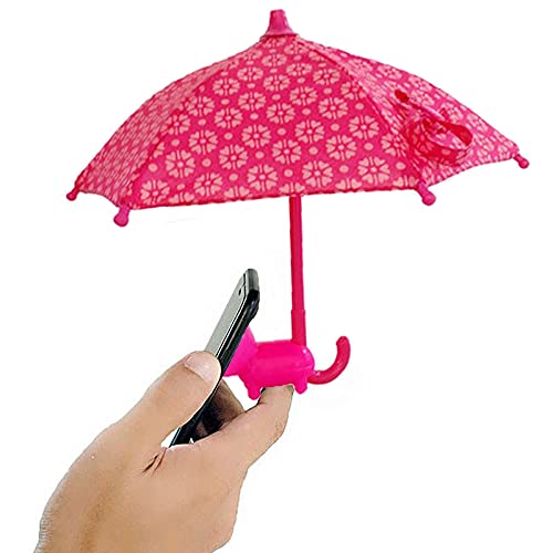 VIVOUNITY Phone Umbrella Suction Cup Stand - Universal Adjustable Piggy Phone Stand Sun Visor, Sun Shade Cover, Sun Shield with Suction Cup Mount Phone Holder Anti-Refection Block Glare (Pink)