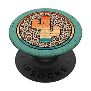 leopard cactus serape cactus print cheetah print turquoise popsockets swappable popgrip