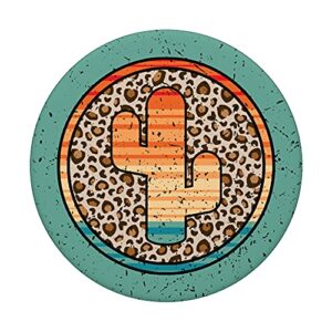 Leopard Cactus Serape Cactus Print Cheetah Print Turquoise PopSockets Swappable PopGrip