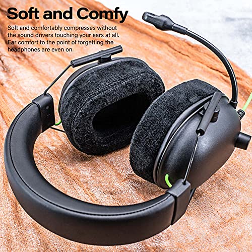 TRANSTEK Ear Pads Compatible with V2 / V2 Pro Gaming Headset I Memory Foam Replacement Ear Cushions (Velour)