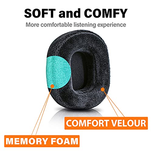 TRANSTEK Ear Pads Compatible with V2 / V2 Pro Gaming Headset I Memory Foam Replacement Ear Cushions (Velour)