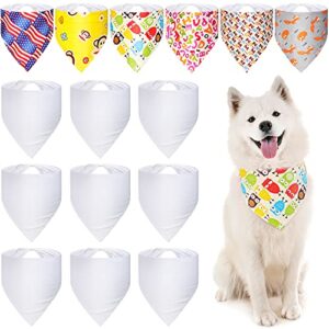 sublimation pet bandana heat transfer washable triangle dog scarf sublimation blank diy triangle dog bib heat press pet triangle bibs kerchief accessories for dogs puppy cats (30 pieces)