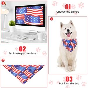 Sublimation Pet Bandana Heat Transfer Washable Triangle Dog Scarf Sublimation Blank DIY Triangle Dog Bib Heat Press Pet Triangle Bibs Kerchief Accessories for Dogs Puppy Cats (30 Pieces)