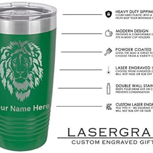 LaserGram 20oz Vacuum Insulated Tumbler Mug, Horse Racing, Personalized Engraving Included (Green)