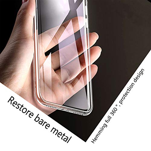 HHUAN Case for Blackview A100 (6.67 Inch) with Tempered Glass Screen Protector, Clear Soft Silicone Protective Cover Bumper Shockproof Phone Case for Blackview A100 - Clear