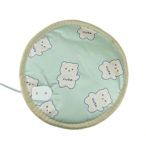 Littledropet Rabbit Guinea Pig Heating Pad for Pet,Winter Warm Squirrel Hedgehog Chinchilla Bed Mat,Small Animal Heated Bed with Chew Resistant Cord (Dia 12inch, Blue)