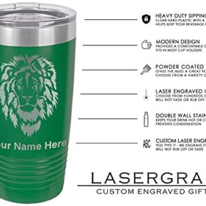 LaserGram 20oz Vacuum Insulated Tumbler Mug, Hawaiian Sea Turtle, Personalized Engraving Included (Green)